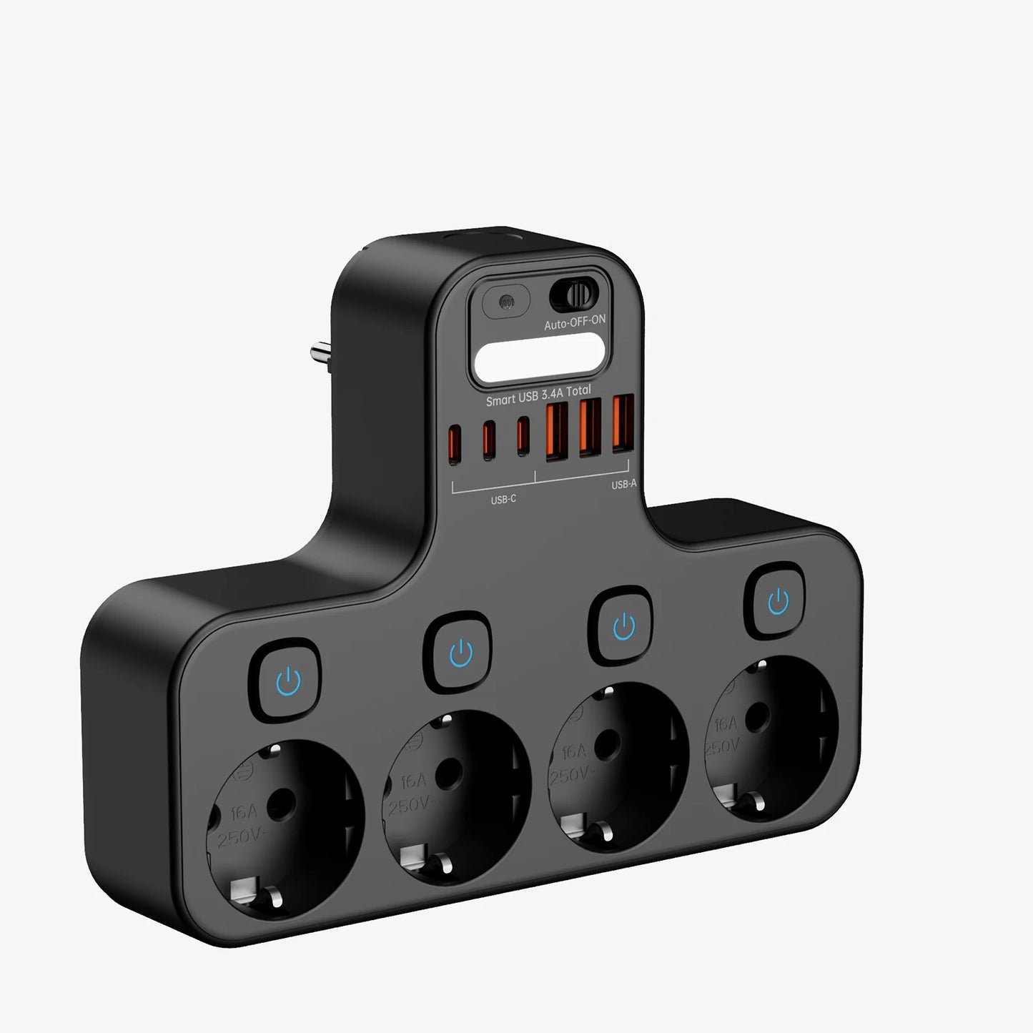 Prise Murale Multi-Fonctions avec USB & Veilleuse Intelligente