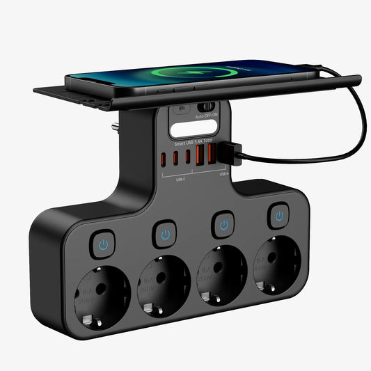 Prise Murale Multi-Fonctions avec USB & Veilleuse Intelligente