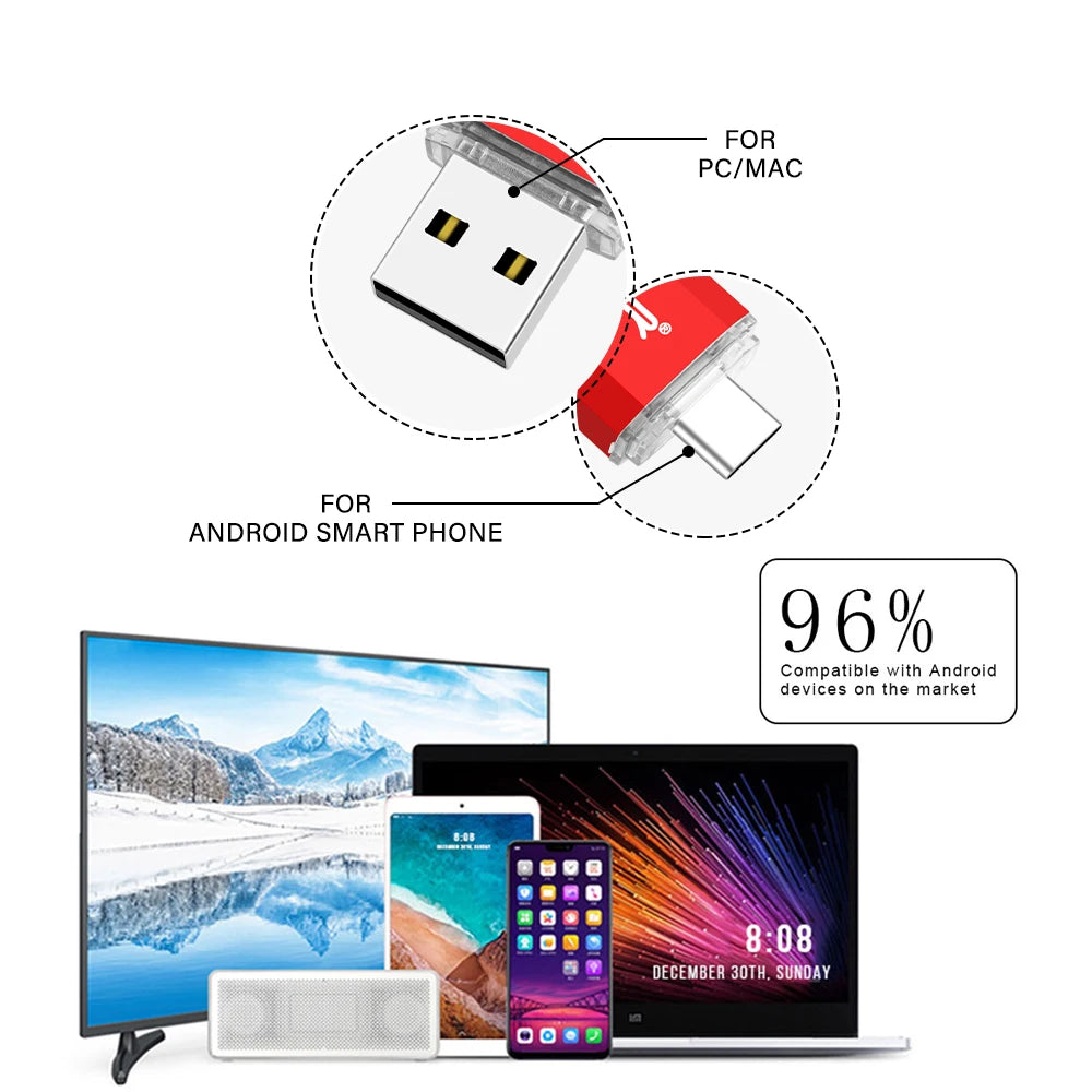 Clé USB JASTER Type-C OTG – Double Interface USB 2.0 & Type-C