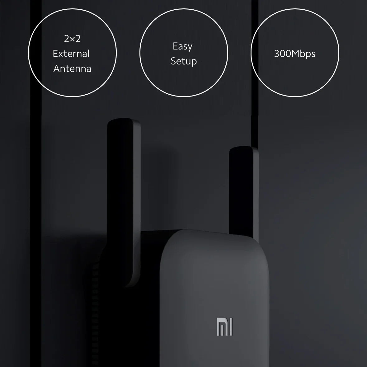 📶 Xiaomi Pro WiFi Extender 300 Mbps – Amplificateur de Signal Sans Fil à Double Antenne