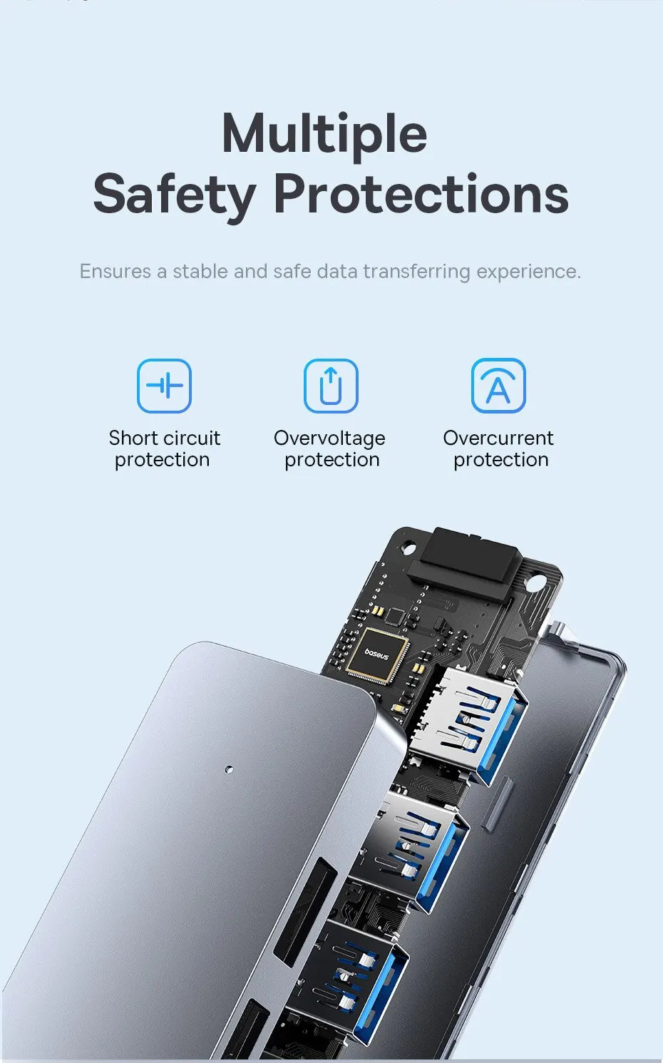 Hub USB 3.0 Baseus – 4 Ports Ultra-Rapides