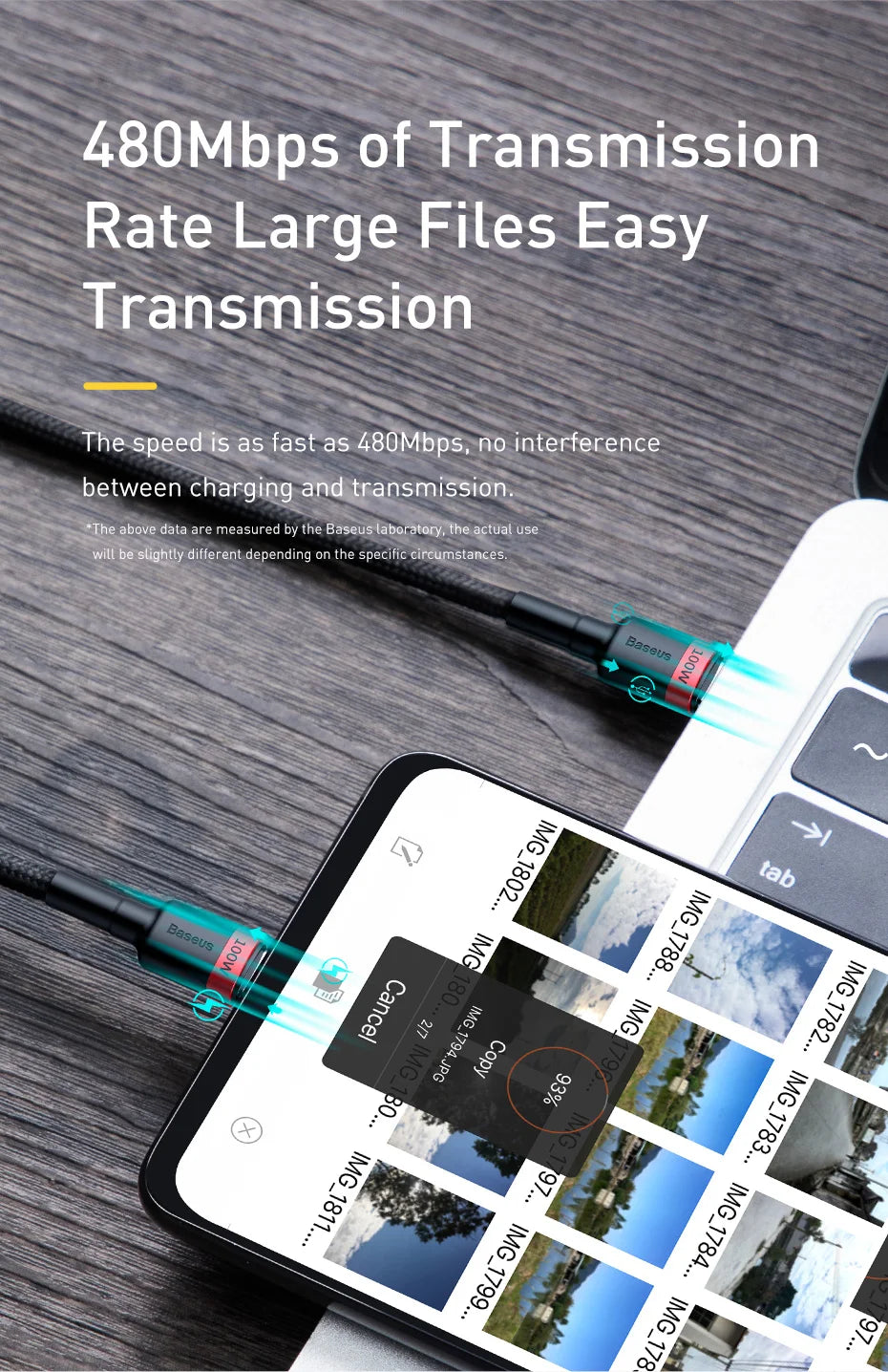 🔌 Câble Baseus USB Type-C vers USB-C