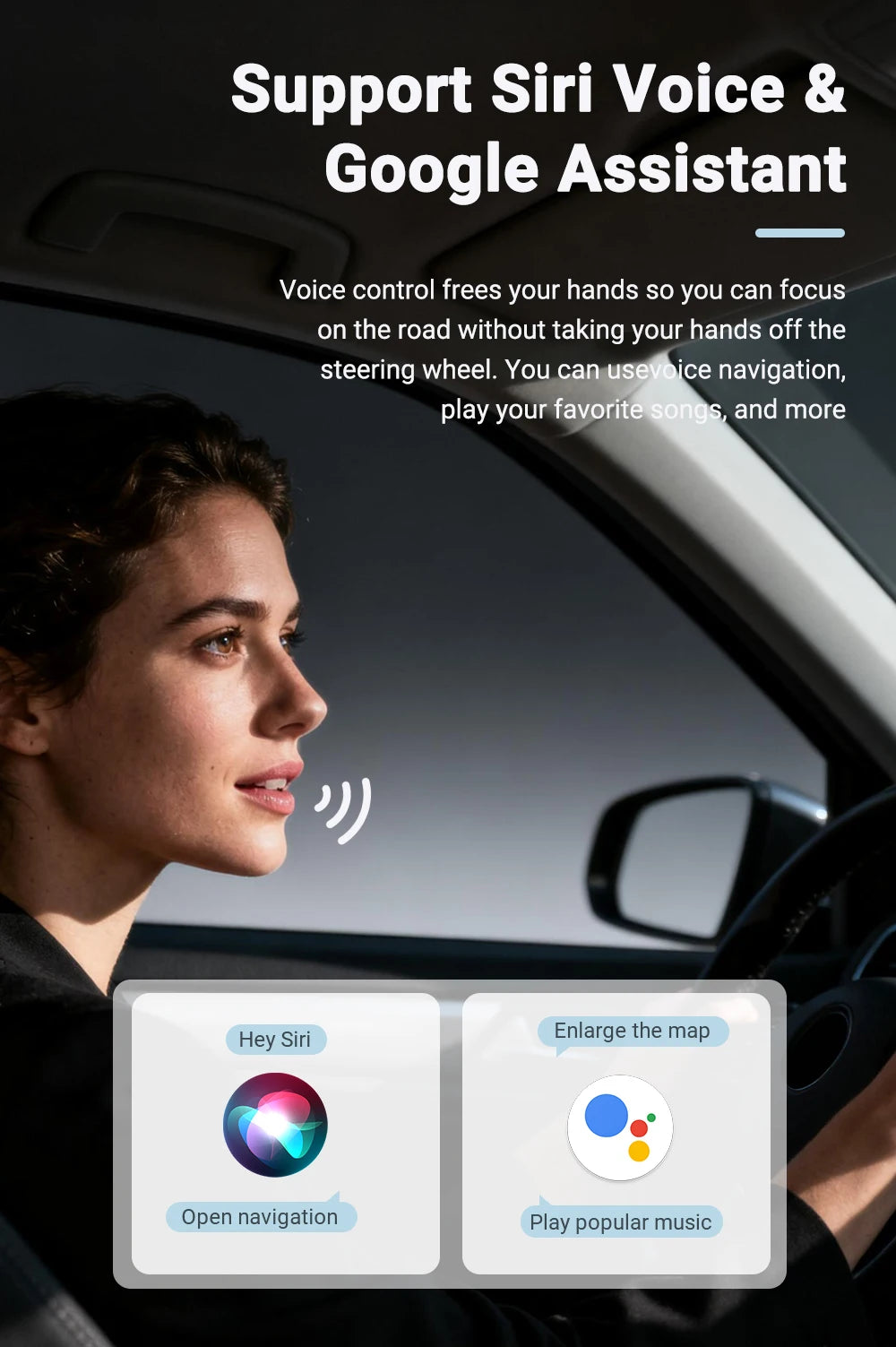 Adaptateur CarPlay & Android Auto Sans Fil – 2 en 1, Compact & Facile à Utiliser