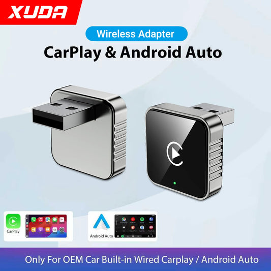 Adaptateur CarPlay & Android Auto Sans Fil – 2 en 1, Compact & Facile à Utiliser