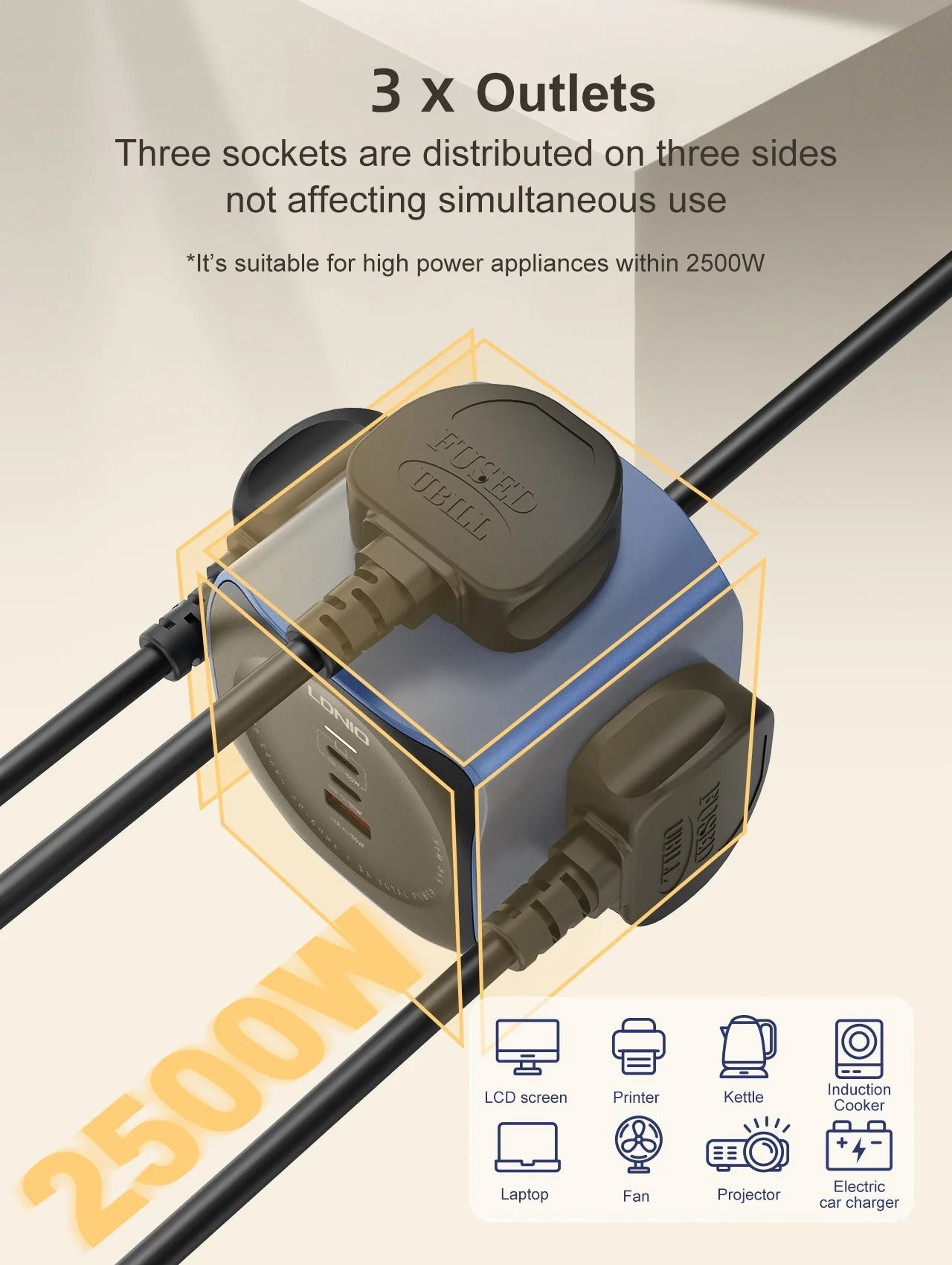 ⚡ Station de Charge Multifonction LDNIO Cube 65W