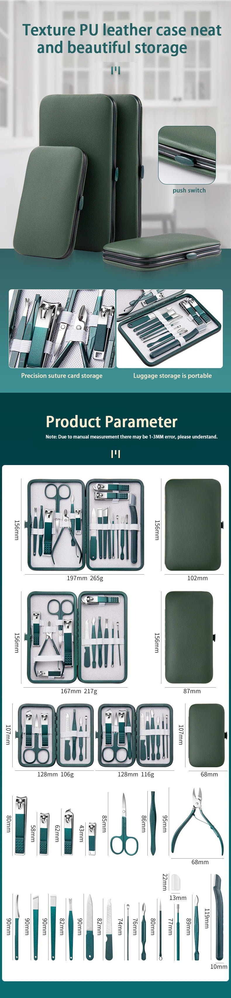 Kit de Manucure & Pédicure Professionnel