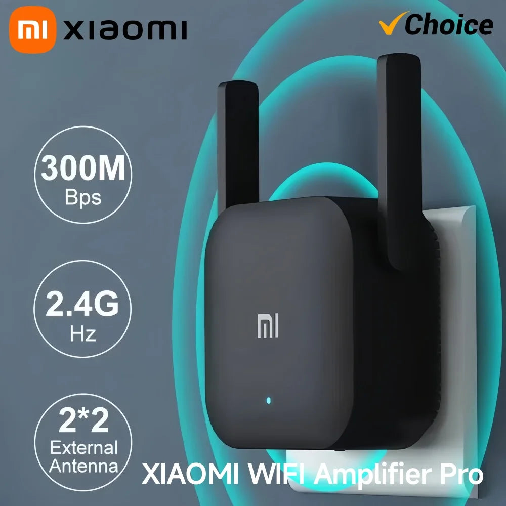 📶 Xiaomi Pro WiFi Extender 300 Mbps – Amplificateur de Signal Sans Fil à Double Antenne
