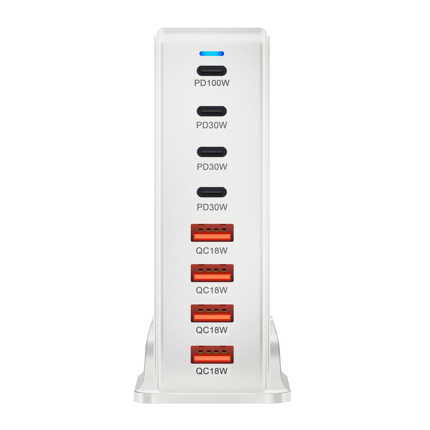 ⚡ Chargeur de Bureau GaN 240W – 8 Ports USB-C & USB-A, Charge Rapide PD 3.0