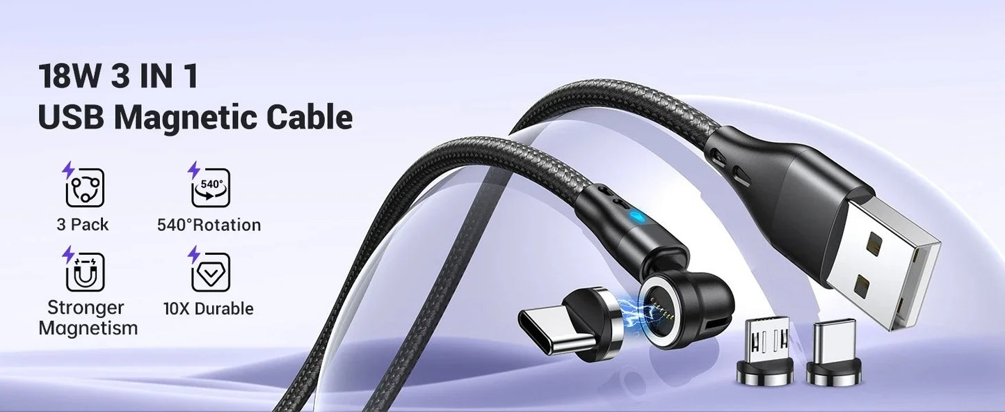 ⚡ Câble Magnétique 7 Broches – Charge Rapide & Connexion Intelligente